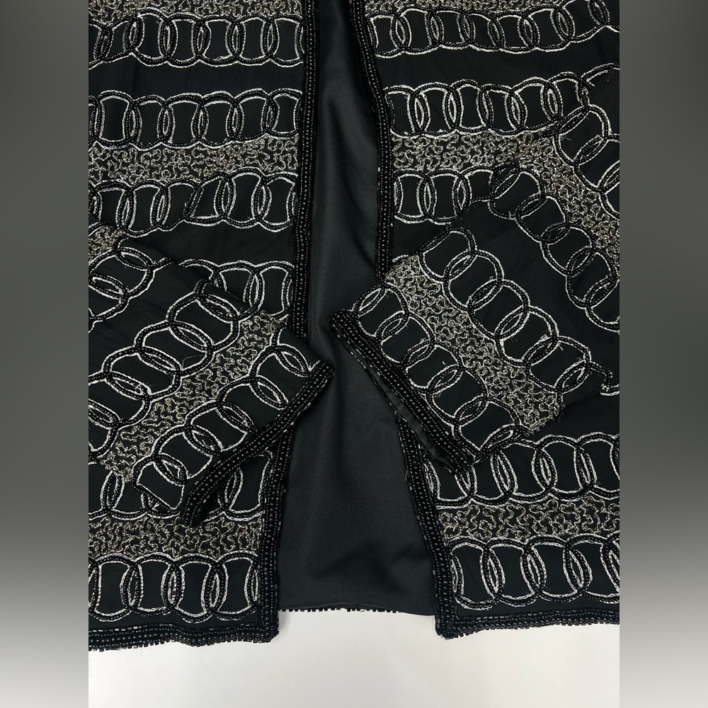 Vintage Scala Black Beaded Statement Jacket, 100%… - image 6